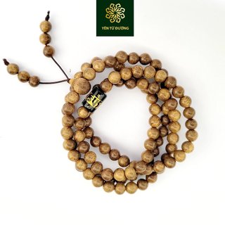 Vòng tay trầm hương, chuỗi 108 hạt trầm hương mix đá mệnh kim mộc thủy hỏa thổ yên từ đường