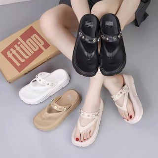 Dép tông nữ bản cao cấp xỏ ngón đính đá nâng gót