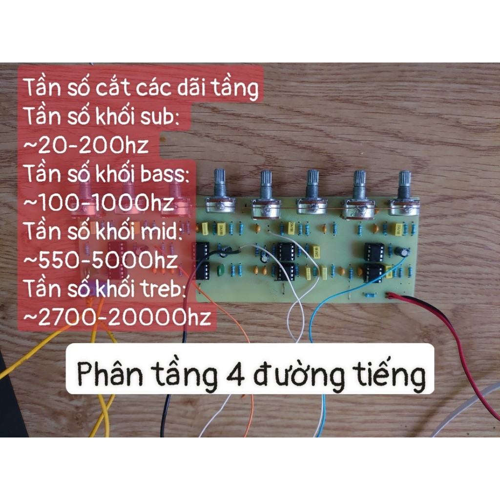 Mạch phân tầng chủ động 2 way, 3 way, 4 way ra loa sub bass, mid, treb chuyên cho người nghe khó tính