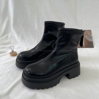 Giày Boot đế cao khóa kéo Pong Shoes- Full Box- Mã 1633