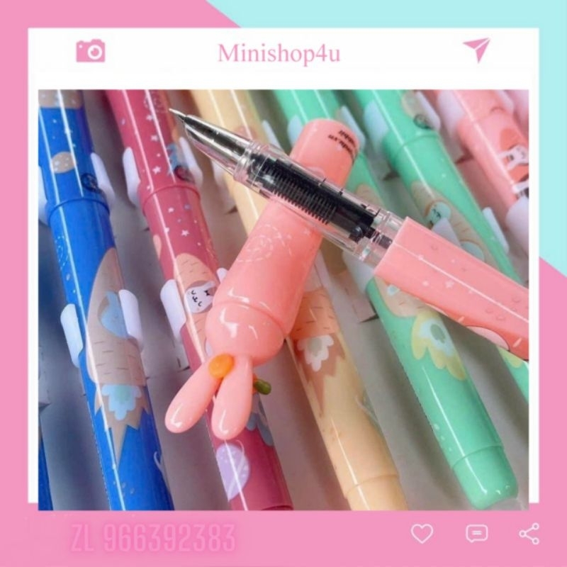 Bút máy xóa được hình thỏ.tặng kèm 1 piston bơm mực thường