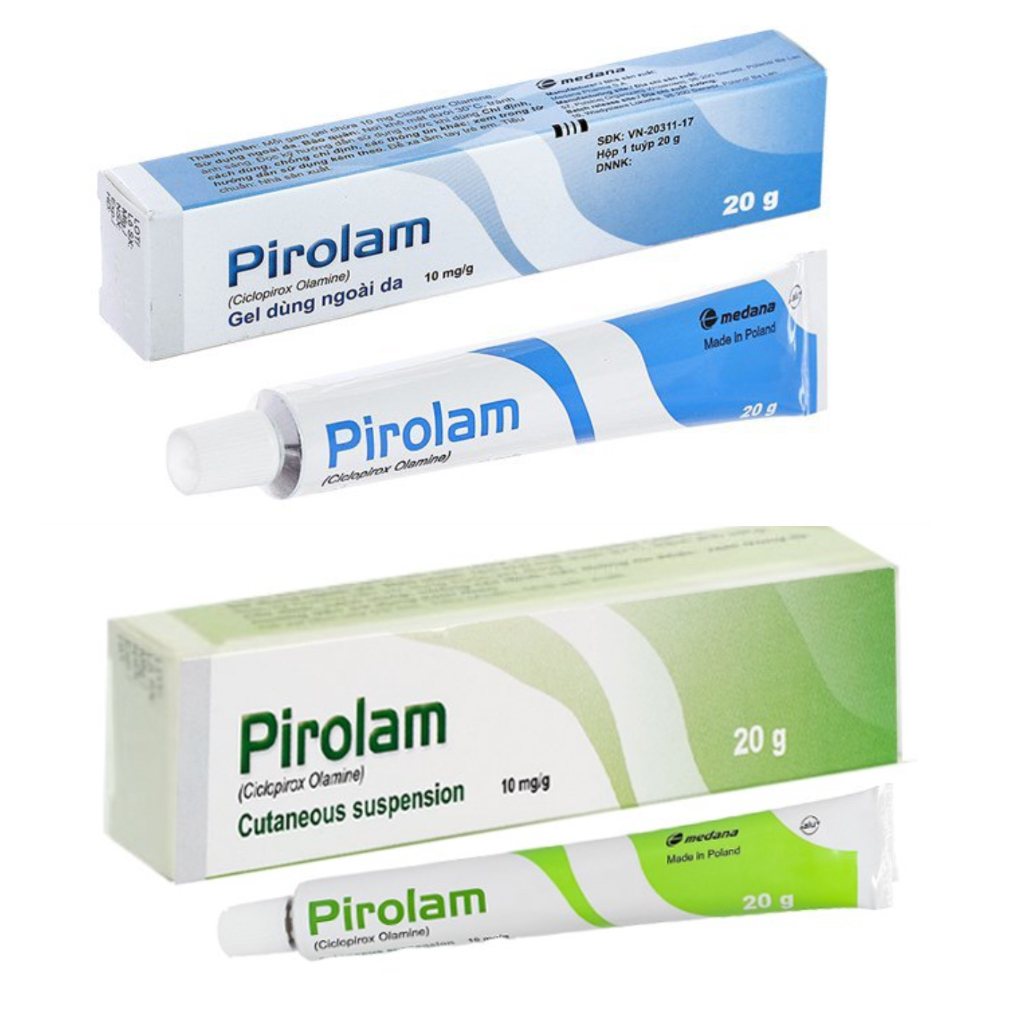 Gel pirolam 20g ngăn ngừa nấm da, nấm móng