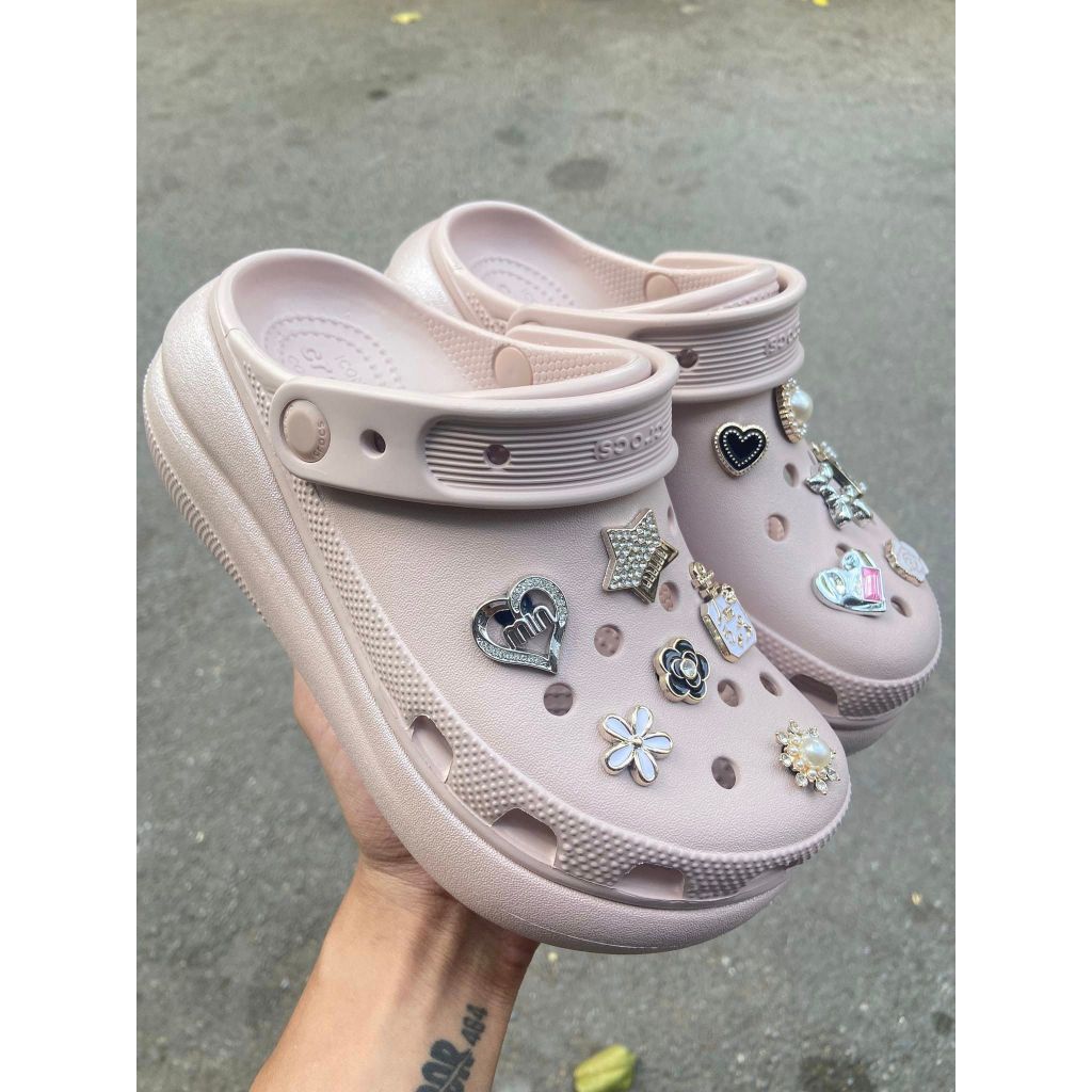 Cross Người Lớn Bánh Mỳ Đế Cao Đúc Nguyên Khối Màu Nhũ Hồng - Tặng 10 jibits