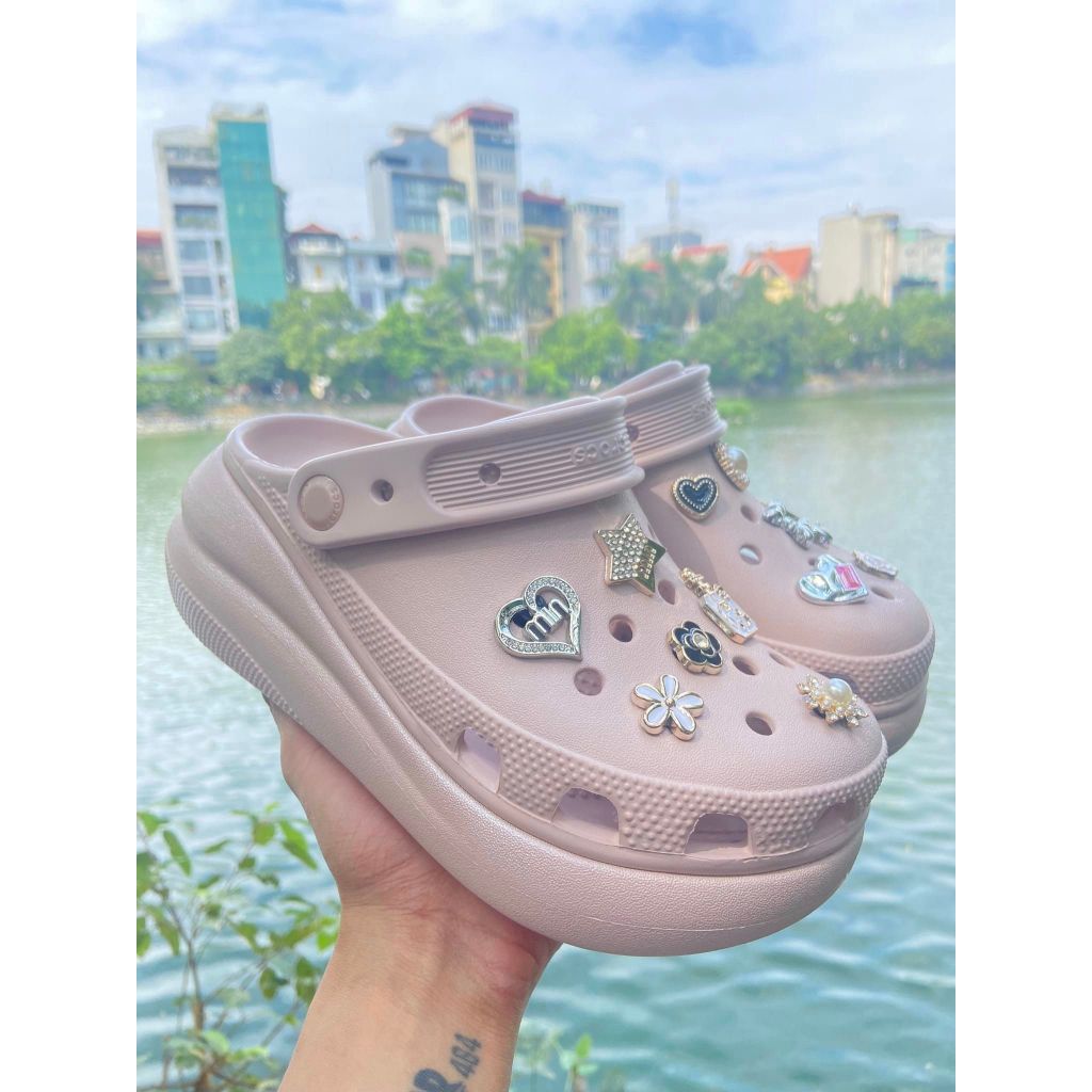 Cross Người Lớn Bánh Mỳ Đế Cao Đúc Nguyên Khối Màu Nhũ Hồng - Tặng 10 jibits