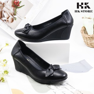 Giày nữ da bò siêu mềm đế xuồng 5cm siêu dễ đi - kiểu dáng lịch sự, dễ đi - bảo hành 12 tháng