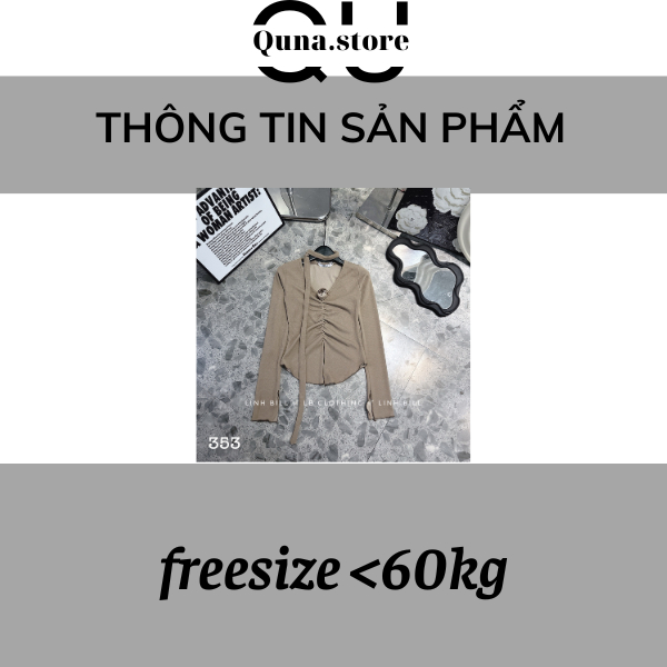 Áo thun tăm dài tay rúm giữa dây hoa AKĐ52