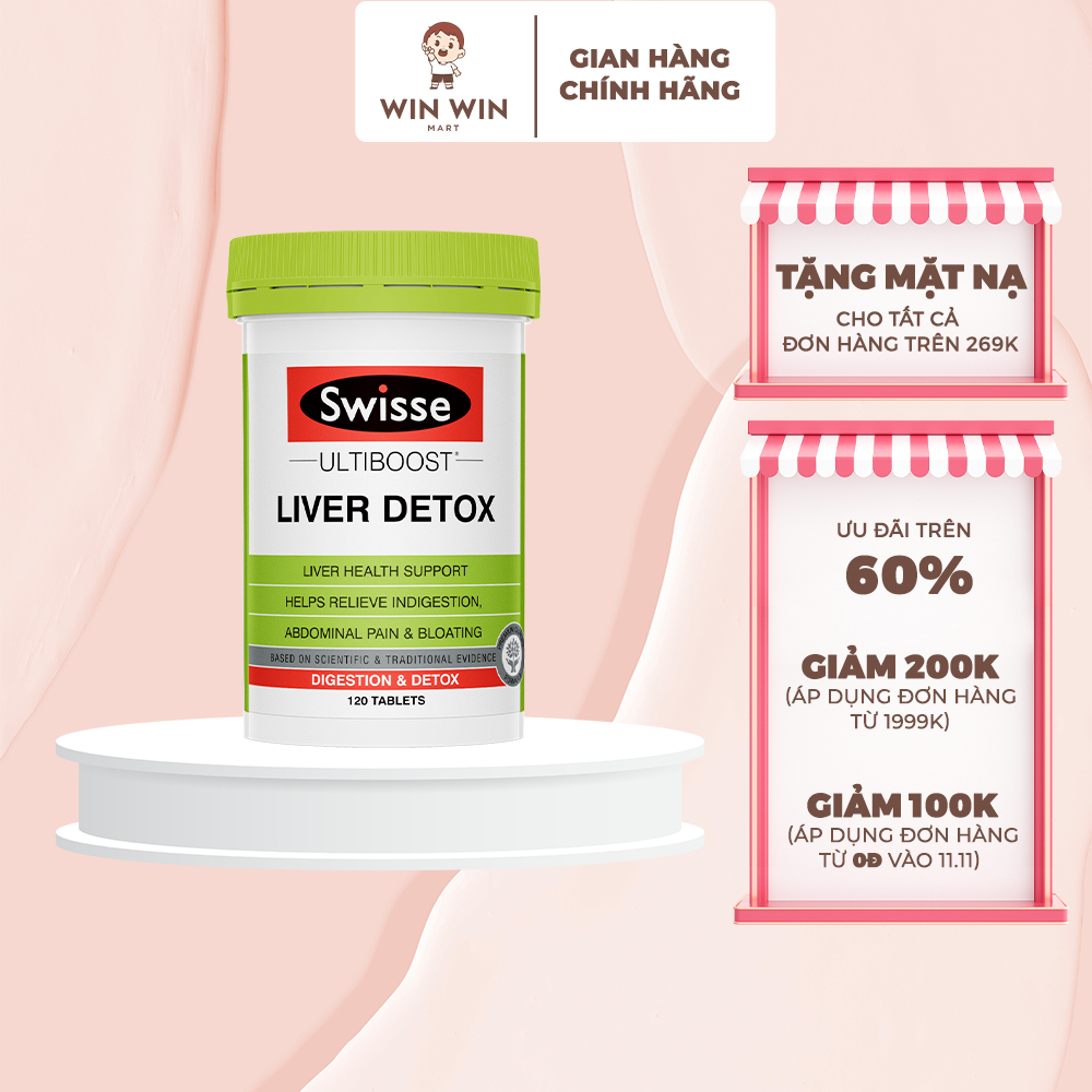 Viên uống bổ gan, giải độc - Swisse Liver Detox 120 viên của Úc