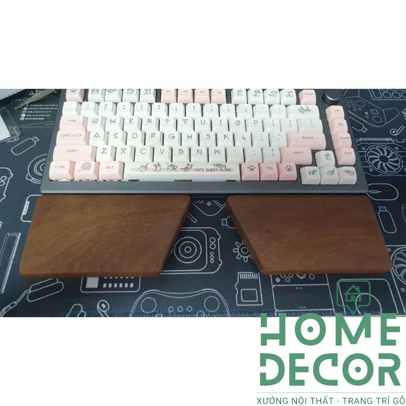 Kê tay bàn phím hai mảnh gỗ, loại 15cm hai mảnh gỗ tự nhiên HomeDECOR, Kích thước riêng vui lòng nhắn tin cho shop
