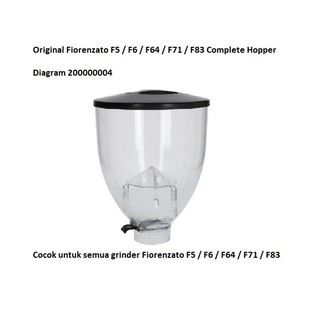 Fiorenzato f5/f6/f71/f83 - phễu chứa cà phê hạt - linh kiện & phụ kiện máy cà phê chính hãng - xuất xứ italia