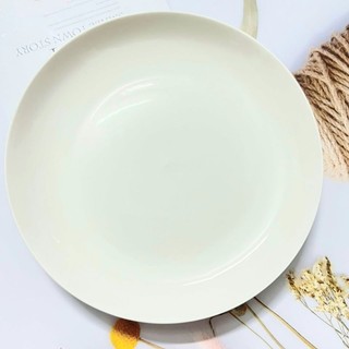 Dĩa sứ trắng 9inch size 23cm, đĩa sứ loại to
