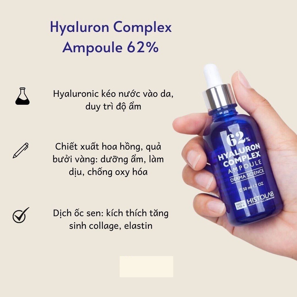 Tinh chất Cấp ẩm sâu HISTOLAB 62 hyaluron complex ampoule