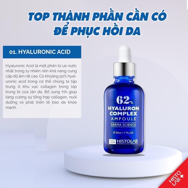 Tinh chất Cấp ẩm sâu HISTOLAB 62 hyaluron complex ampoule