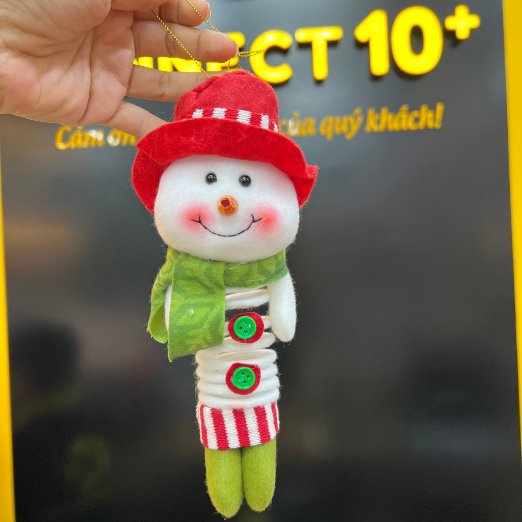 Gấu bông noel đội mũ quà tặng noel