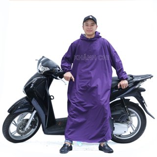  Áo mưa Khánh Chi mangto không khóa ngoại cỡ dành cho người cao to chống thấm nước siêu bền không mùi rộng dài 
