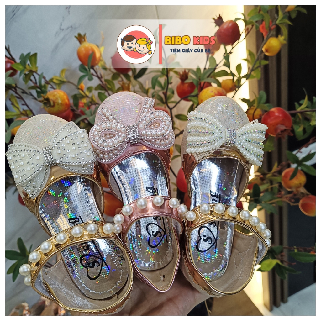 Giầy Sandal   Gót quai hậu 02 nơ sao đáng yêu cho bé gái xinh - M26