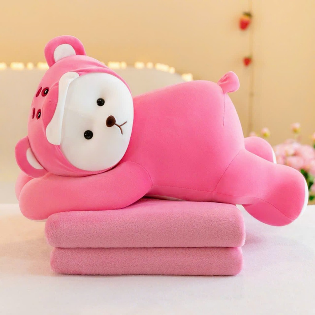 Bộ gối ôm kèm chăn Lena đủ màu