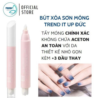 Bút xóa sơn móng tay không chứa Aceton Trend It Up Đức đính kèm 3 đầu thay - Phụ kiện Nail Hàng nội địa Đức