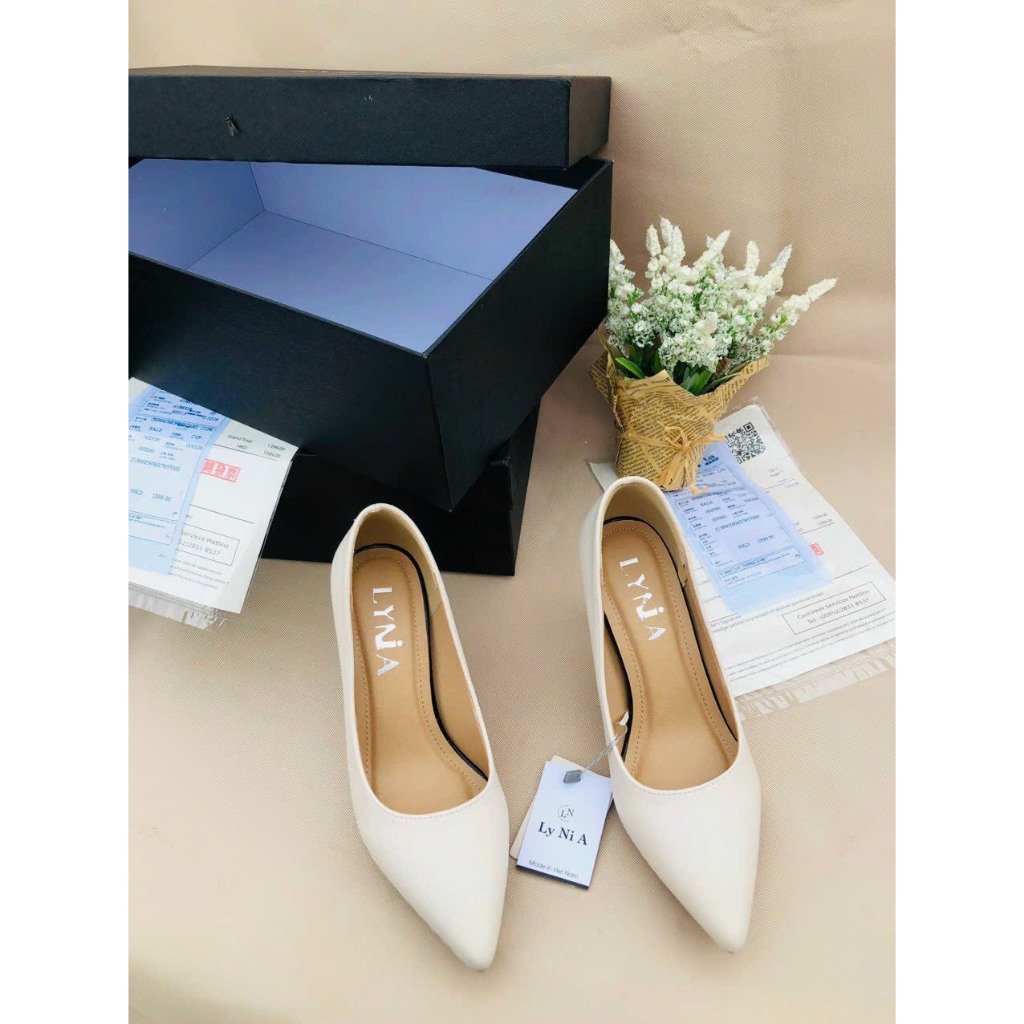 Giầy Cao Gót Nữ 7cm Mũi Nhọn Chất Da Đẹp Kiểu Dáng Thời Trang Công Sở