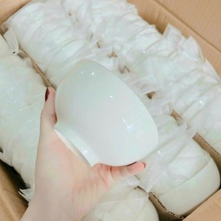 Bộ 10 chén sứ trắng trơn size 11cm, bộ 10 bát ăn cơm, chén ăn cơm