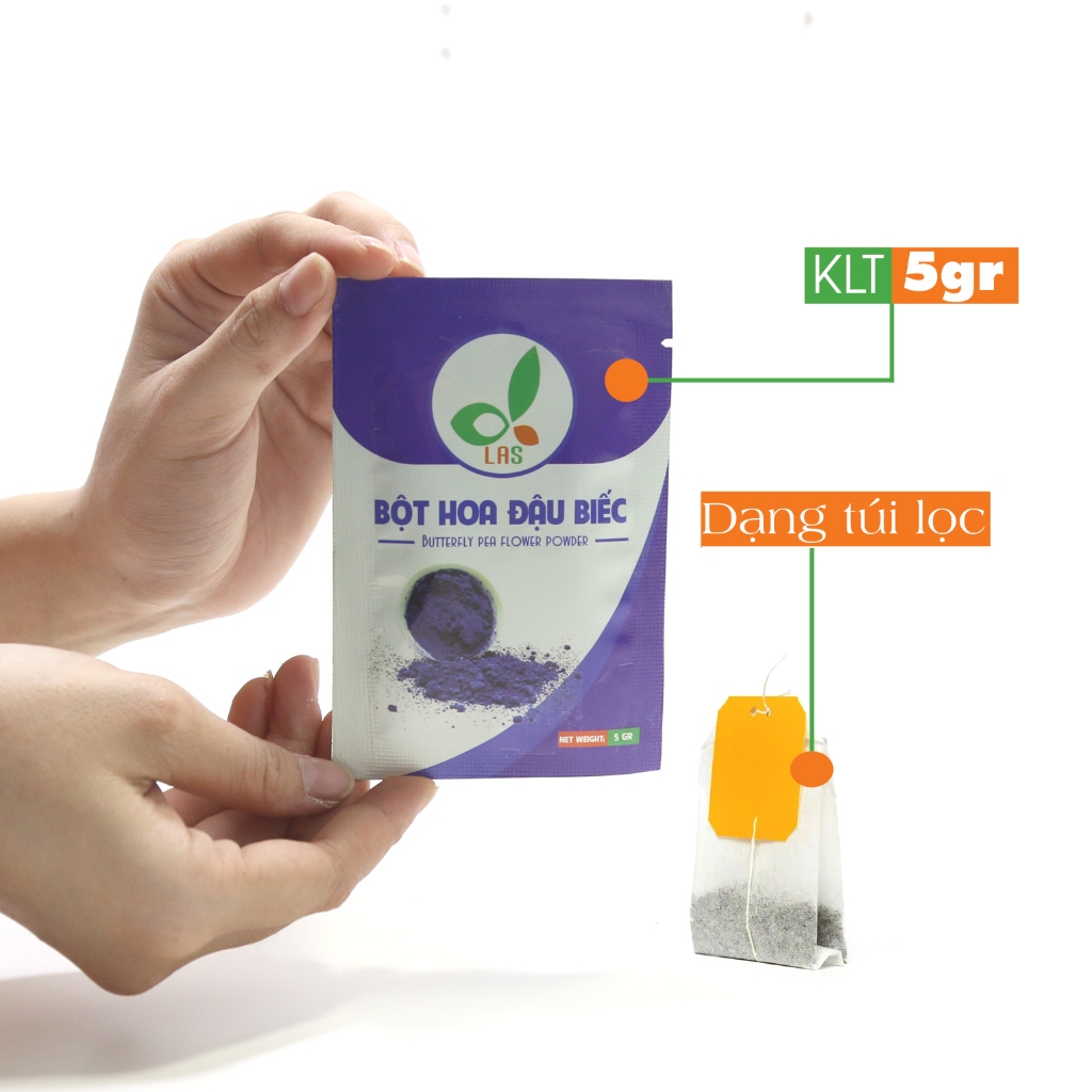 Bột hoa đậu biếc túi lọc siêu tiện lợi - Gói 5gr | LAS Việt Nam