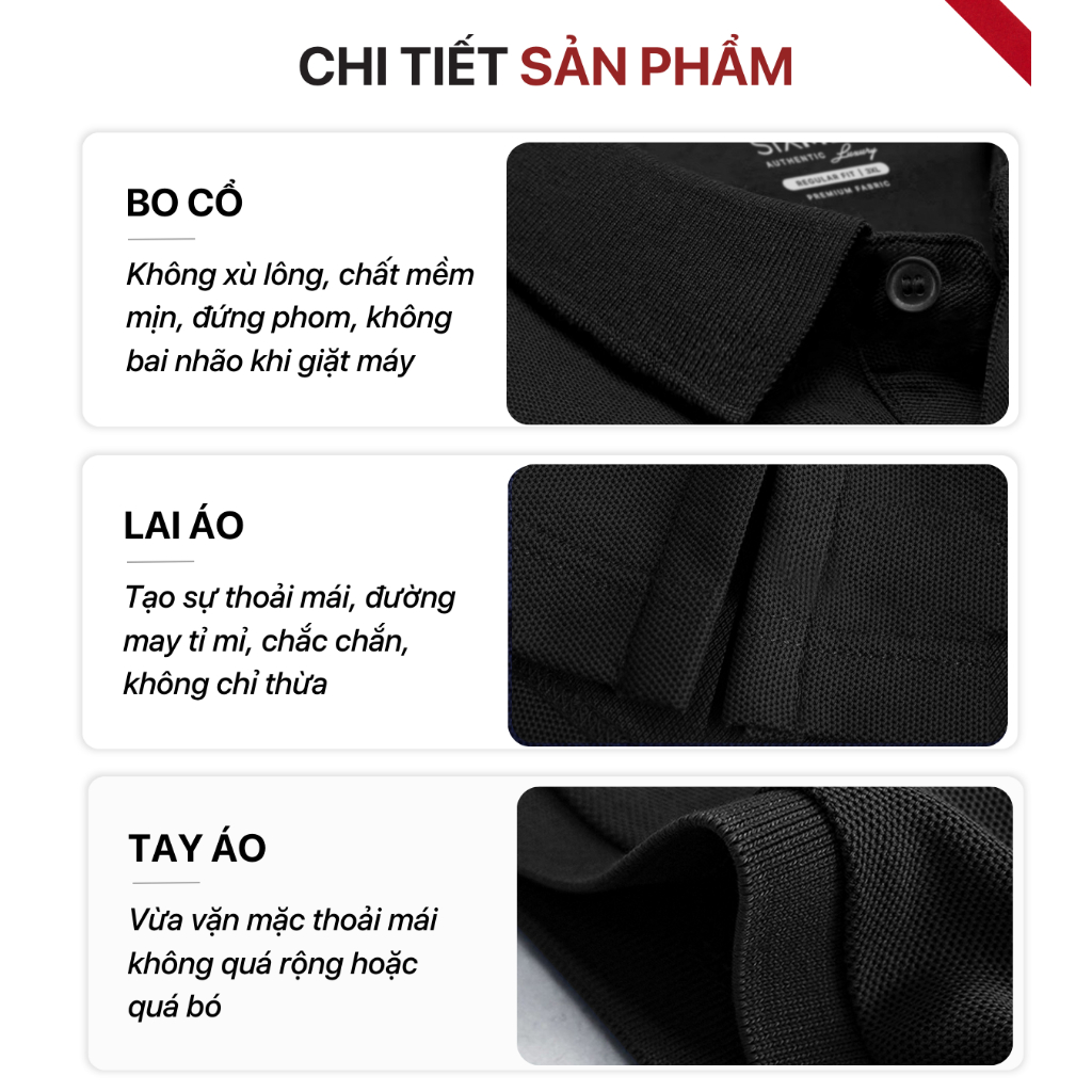 Áo Polo nam cao cấp có cổ SIXMEN  - BASIX LOGO SIXMEN vải cá sấu cotton CVC thoáng mát, thanh lịch