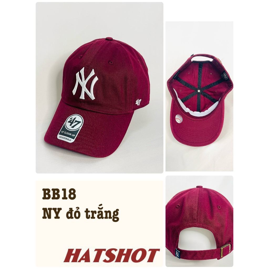 Mũ Nón Lưỡi trai 47 brand NY, Logo thêu nổi, Nón kết 47 brand NY - Hàng xuất dư Chính hãng