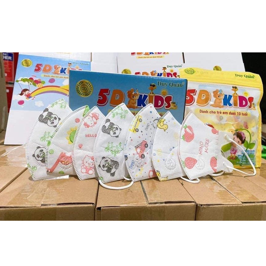 Sét 100 chiếc khẩu trang 5d trẻ em