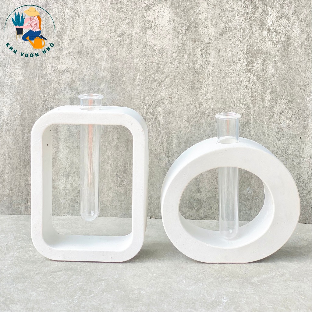 Lọ hoa thạch cao  dùng decor trang trí, chụp ảnh sản phẩm