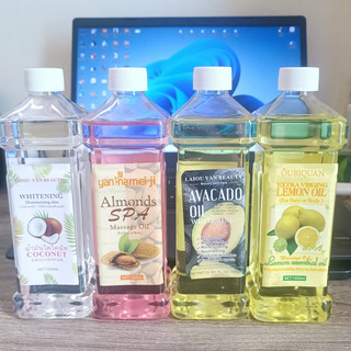 Dầu Massage Body Dừa, Óc Chó, Bơ, Chanh, Gừng, Hoa Hồng Chai 550ml Matxa Thư Gian