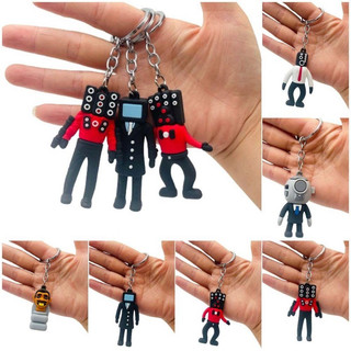 Shanhai Skibidi đồ chơi móc chìa khóa toilet, móc khóa hình nhân vật anime toilet man tv man camera man