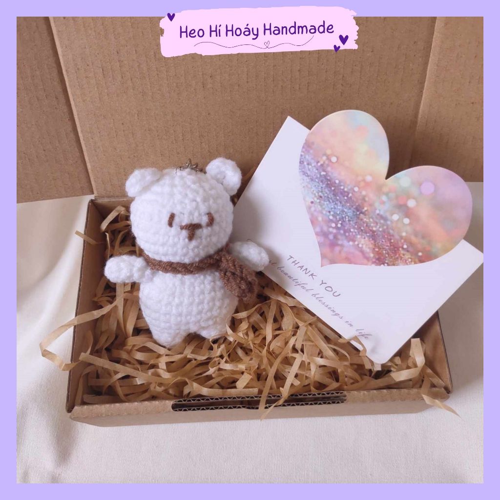 Móc Khóa Cặp Đôi Gấu Len by Heo Hí Hoáy Handmade