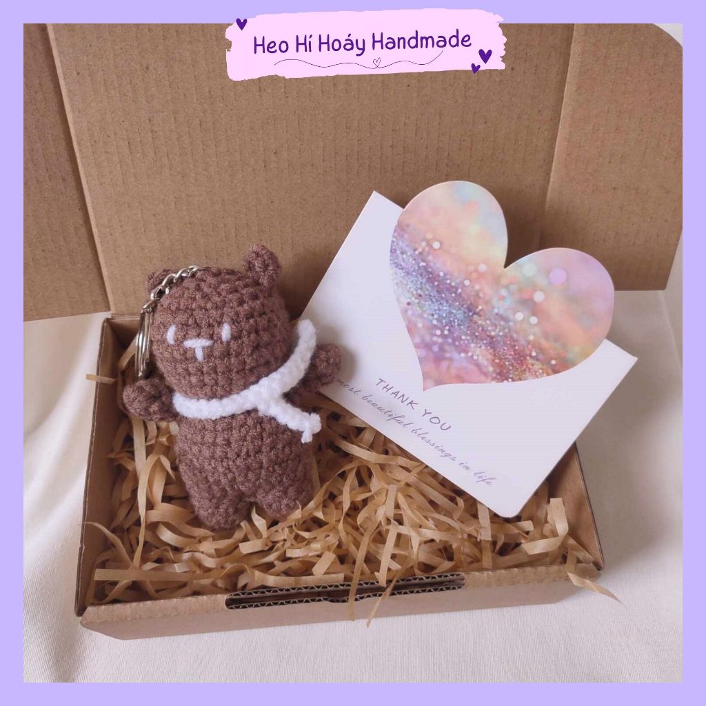 Móc Khóa Cặp Đôi Gấu Len by Heo Hí Hoáy Handmade