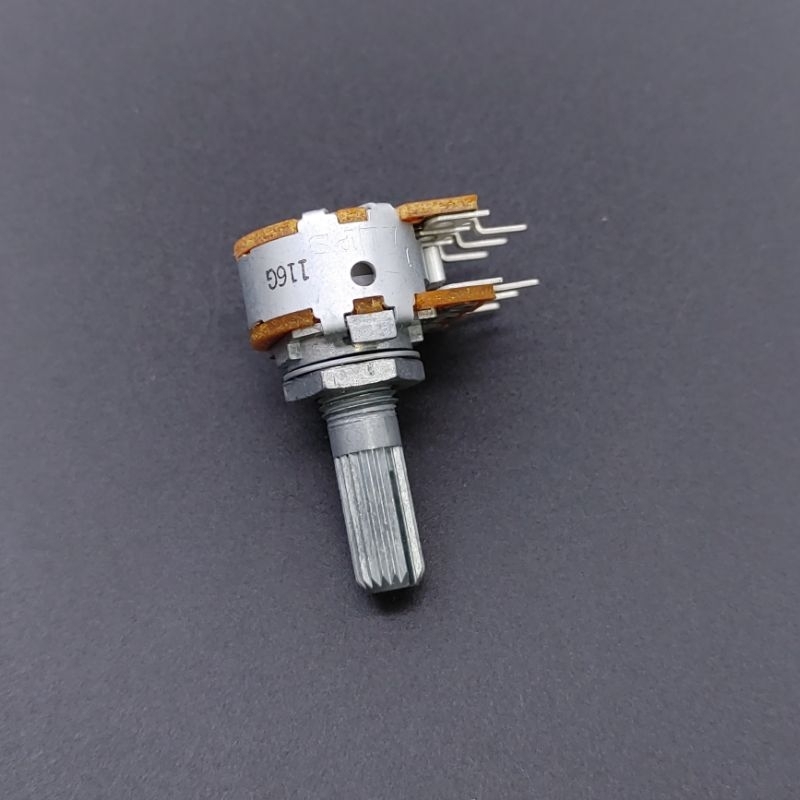 Volume Nhật ALPS 20K, 50K, 100K chiết áp âm thanh đôi 2 kênh 6 chân, trục bông 6mm