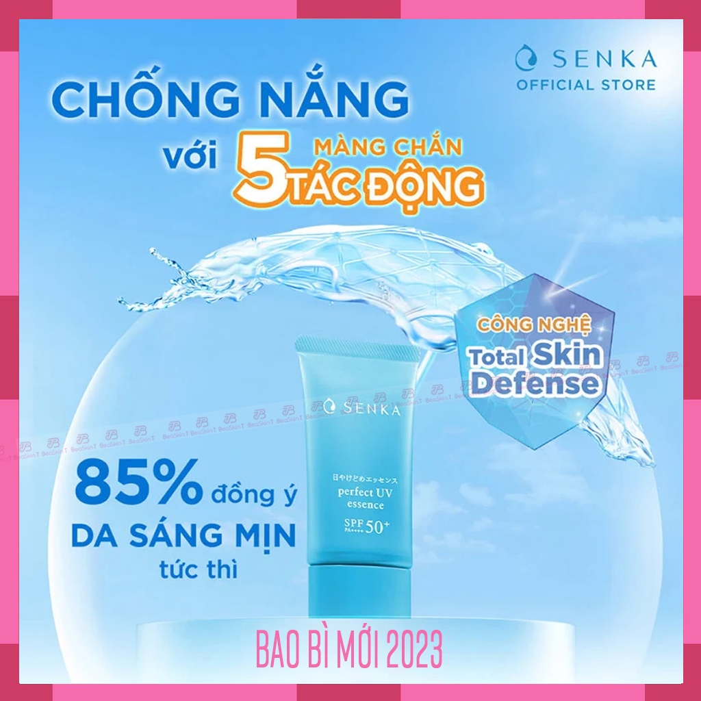 Kem Chống Nắng Dạng Essence Senka Perfect UV Essence SPF50+ PA++++ 50g BT Cosmetic