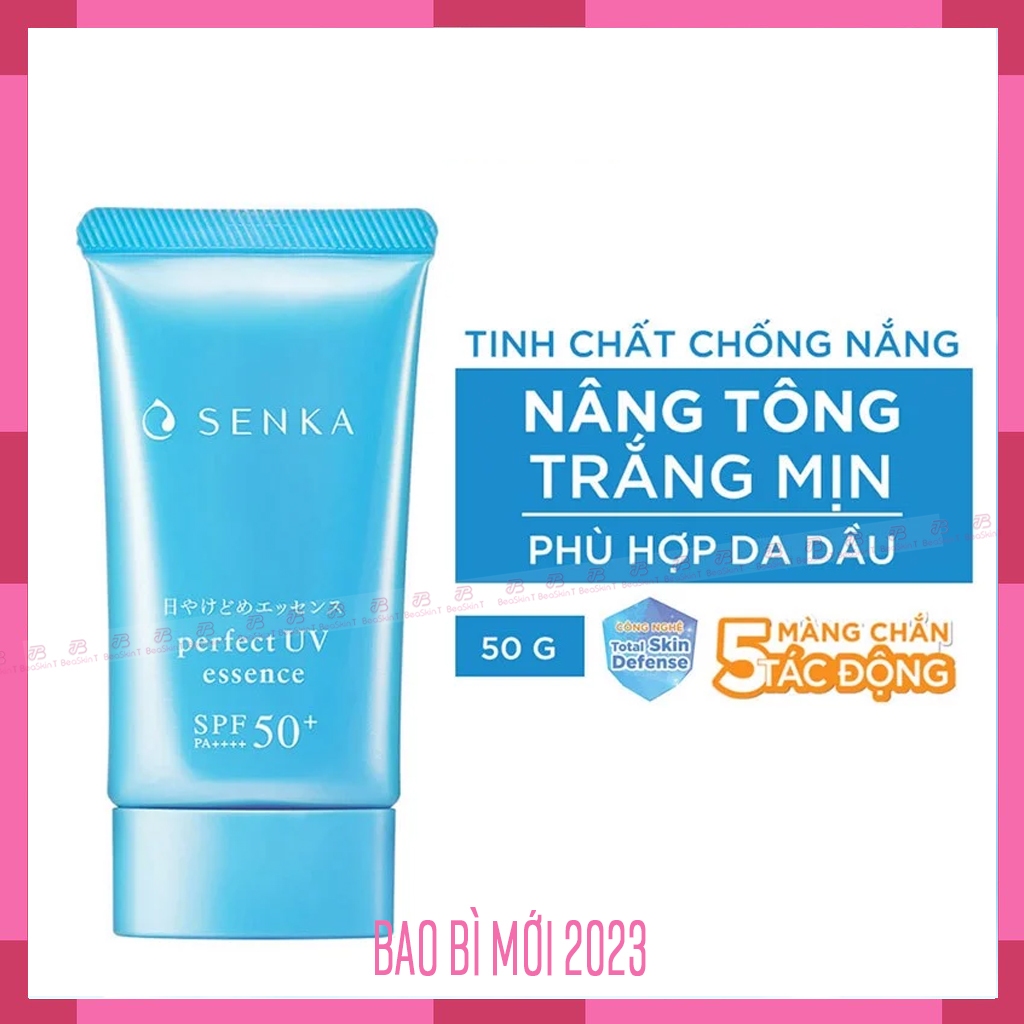 Kem Chống Nắng Dạng Essence Senka Perfect UV Essence SPF50+ PA++++ 50g BT Cosmetic
