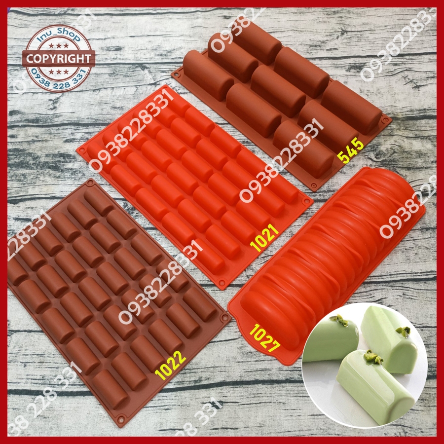 Khuôn silicon nướng bánh khúc cây, đổ rau câu, socola khúc cây mini mừng lễ noel giáng sinh merry christmas