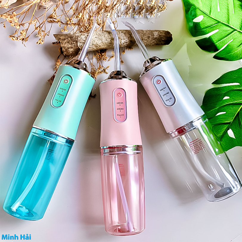 Máy tăm nước cầm tay du lịch Oral Irrigator 6886A bản rút gọn quốc tế chuẩn nha sĩ khuyên dùng mẫu mới 2023 - Linh Nhi L