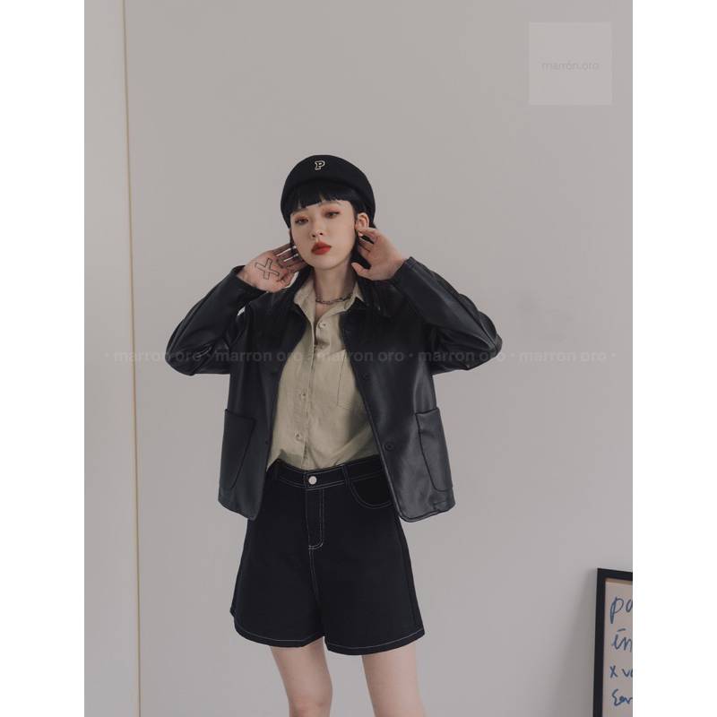 Áo khoác da LEATHER JACKET by marron oro