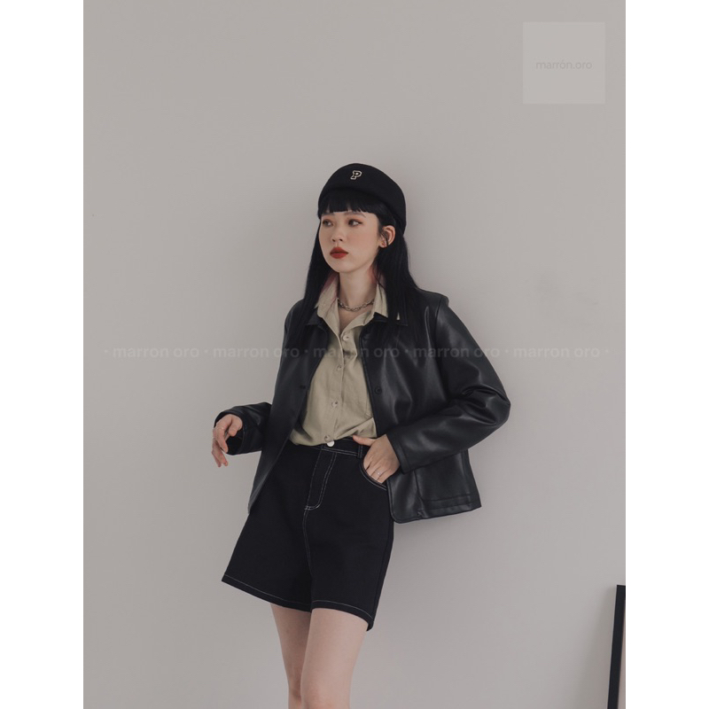 Áo khoác da LEATHER JACKET by marron oro