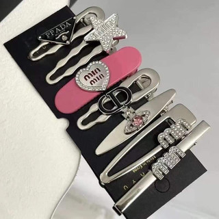 Set 7 kẹp tóc hồng min min