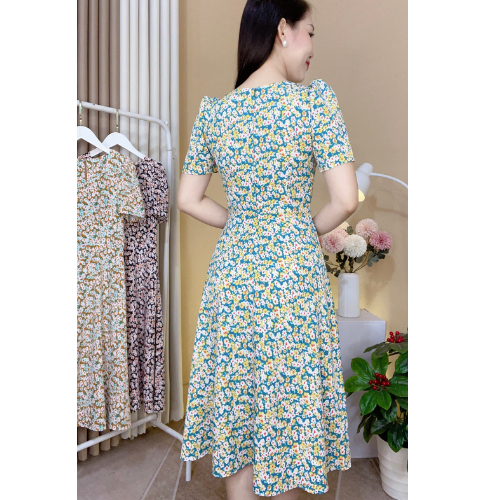 Váy Hoa Nhí Cổ Vuông VD010