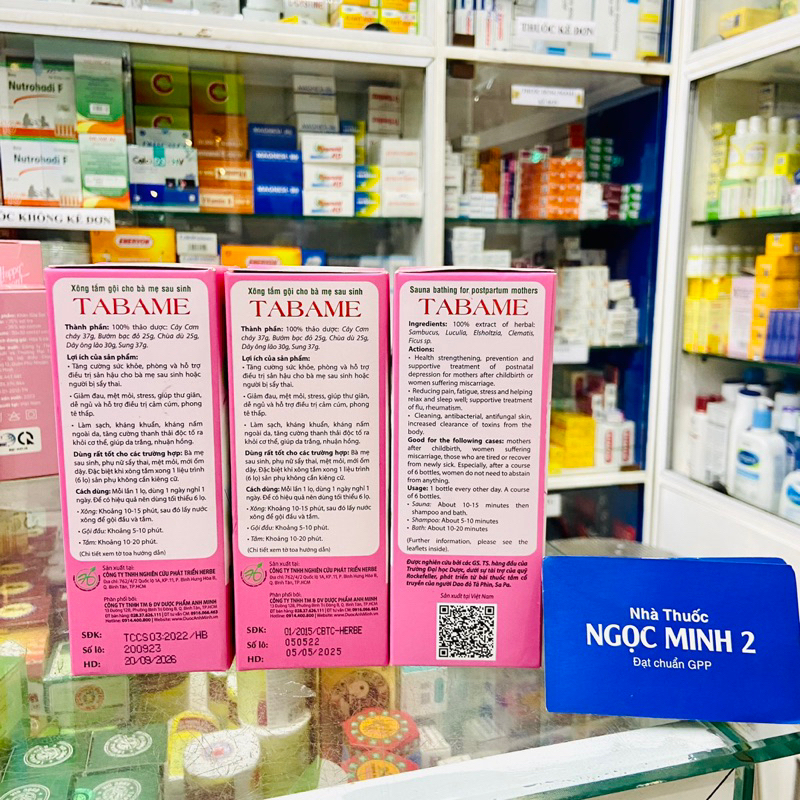 ✅  Tabame xông tắm gội cho bà mẹ sau sinh