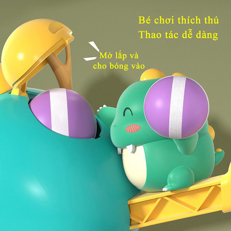 Đồ chơi súng ném bóng dính , súng bắn phi tiêu cho bé kèm bảng phi tiêu, khủng long bắn bong cho bé