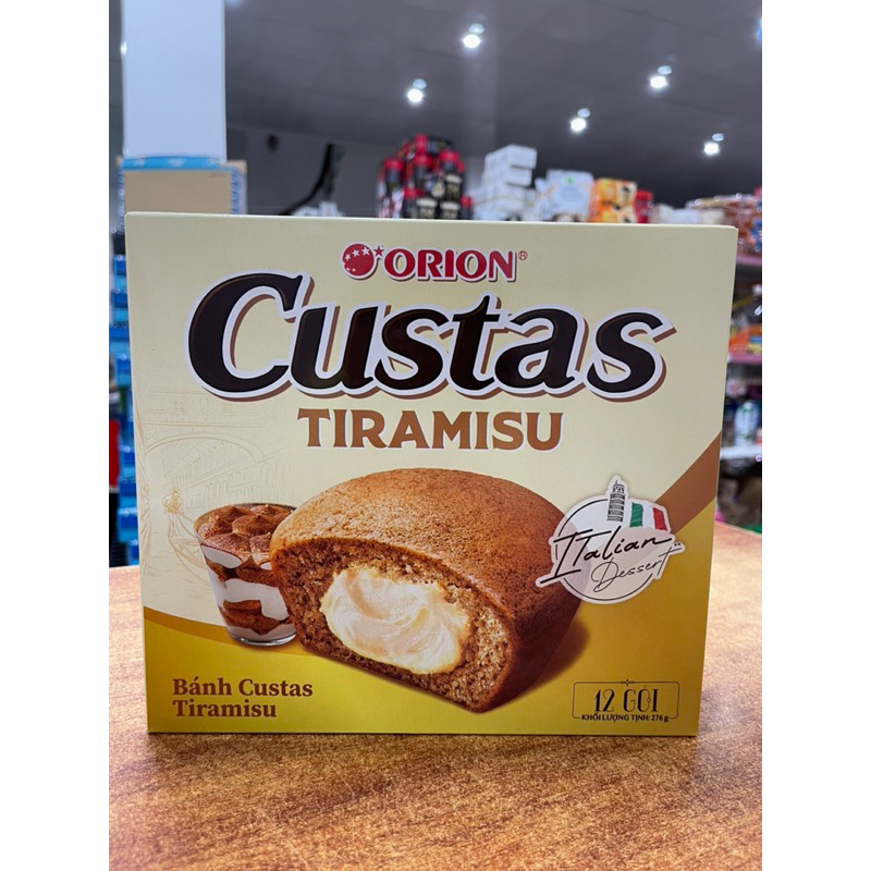 Bánh trứng Custas Tiramisu hộp 12 gói x276g