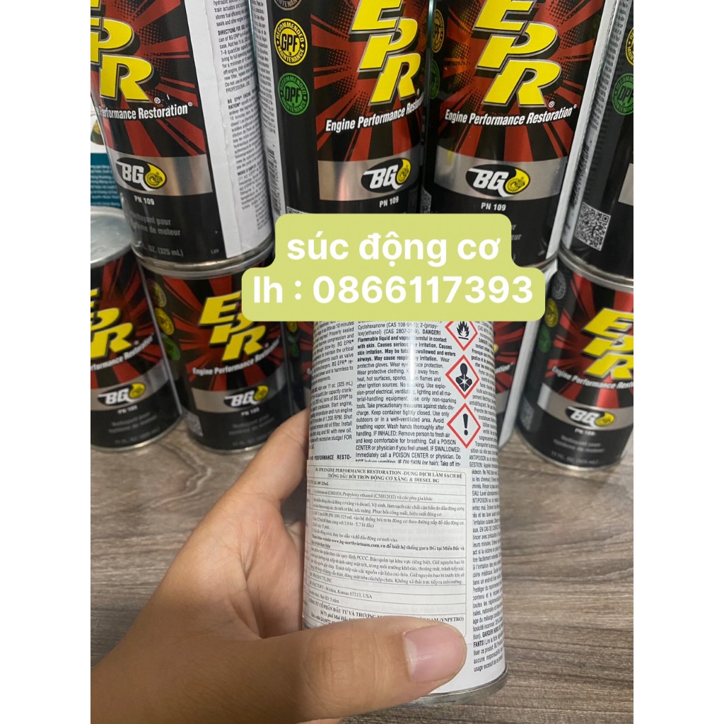 Dung dịch súc động cơ  BG dùng được cho cả máy xăng & diesel BG 109