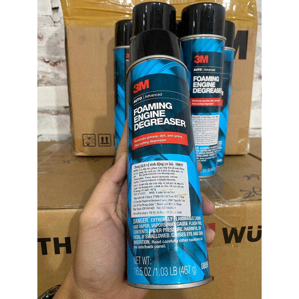 Bọt vệ sinh khoang máy ô tô 3M Foaming Engine Degreaser 08899