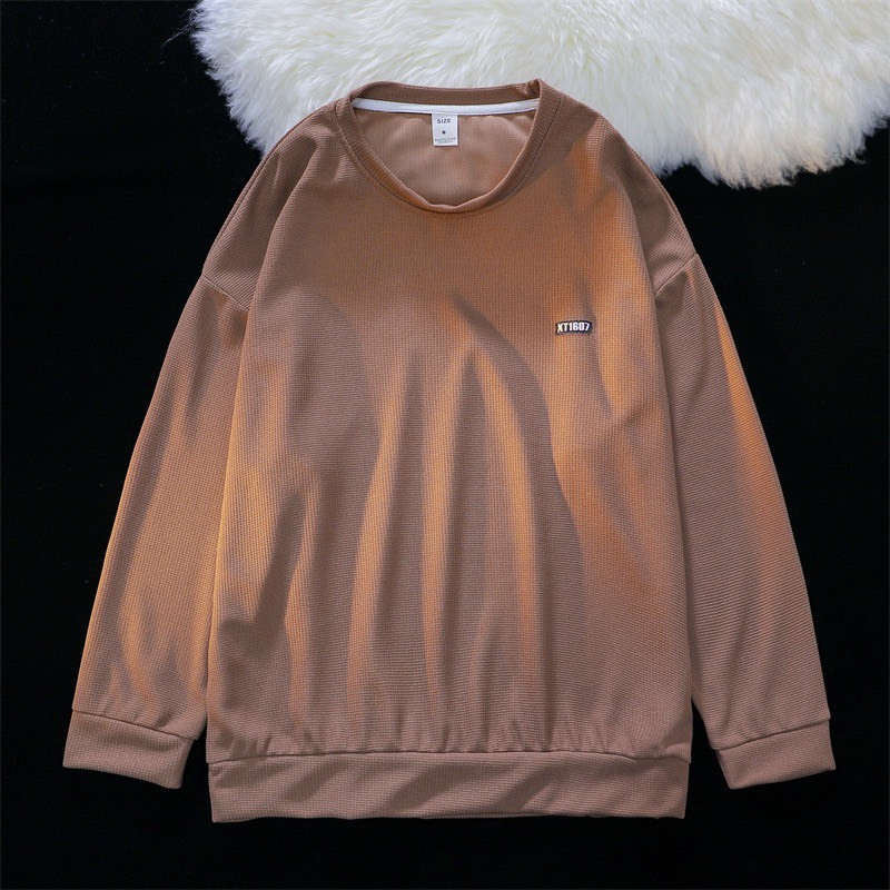 Áo Sweater Nam Nữ APT Unisex Áo Sweater Tay Dài Form Rộng Chất Tổ Ong Thêu Logo Trước Ngực Phong Cách Ulzzang