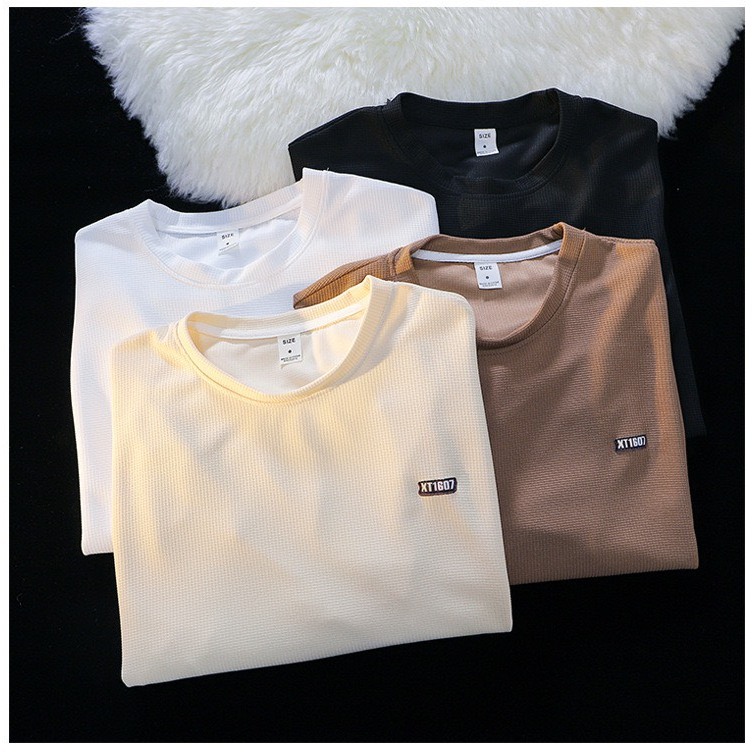 Áo Sweater Nam Nữ APT Unisex Áo Sweater Tay Dài Form Rộng Chất Tổ Ong Thêu Logo Trước Ngực Phong Cách Ulzzang