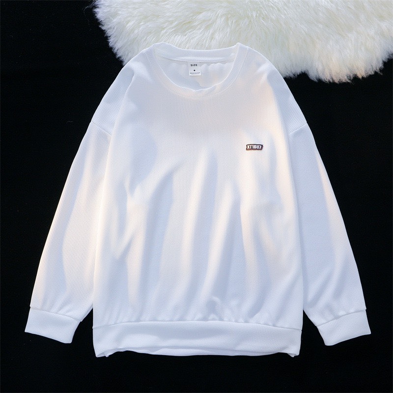 Áo Sweater Nam Nữ APT Unisex Áo Sweater Tay Dài Form Rộng Chất Tổ Ong Thêu Logo Trước Ngực Phong Cách Ulzzang