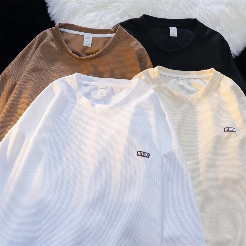 Áo Sweater Nam Nữ APT Unisex Áo Sweater Tay Dài Form Rộng Chất Tổ Ong Thêu Logo Trước Ngực Phong Cách Ulzzang